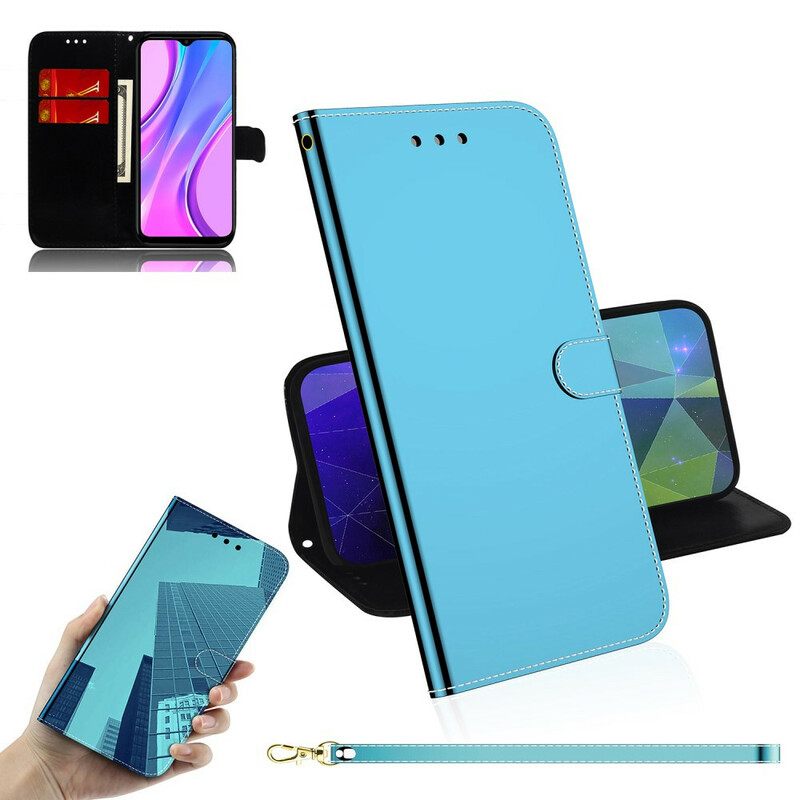 Kotelot Xiaomi Redmi 9 Keinonahkainen Peilin Kansi