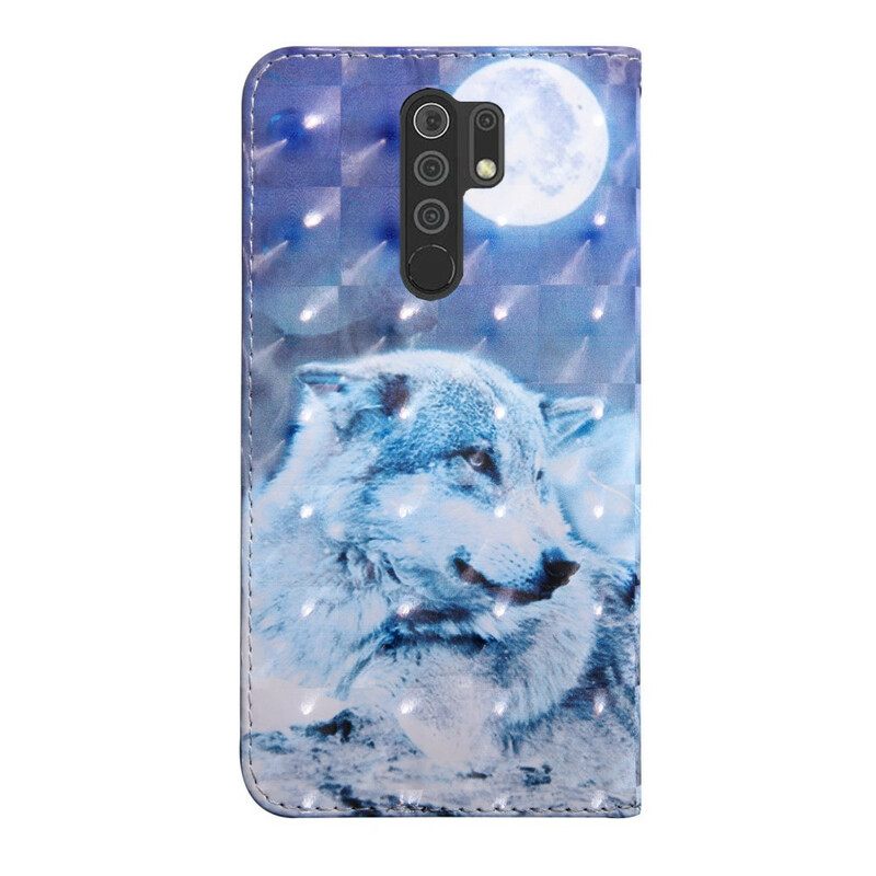 Kotelot Xiaomi Redmi 9 Kuutamoinen Susi