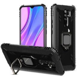 Kuori Xiaomi Redmi 9 Ring Style Carbon Fiber