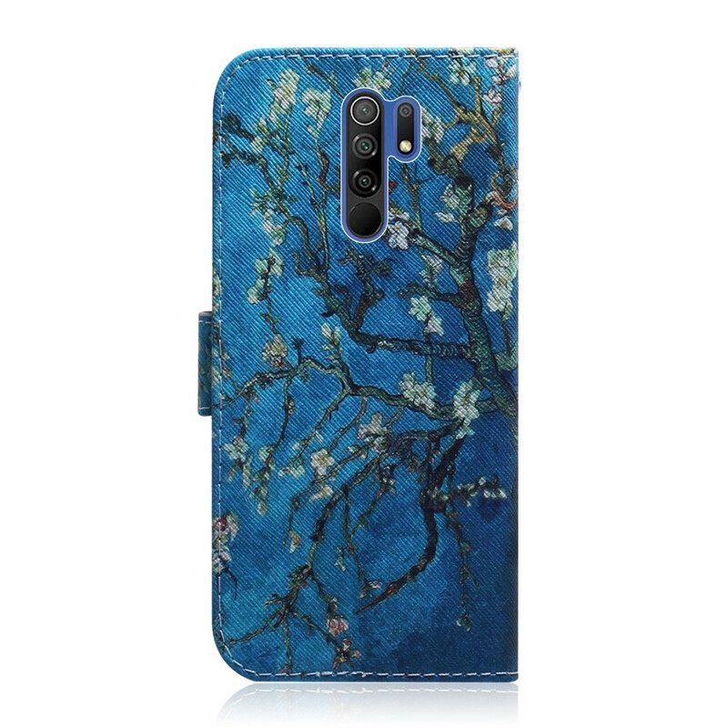 Nahkakotelo Xiaomi Redmi 9 Kukkivan Puun Oksa