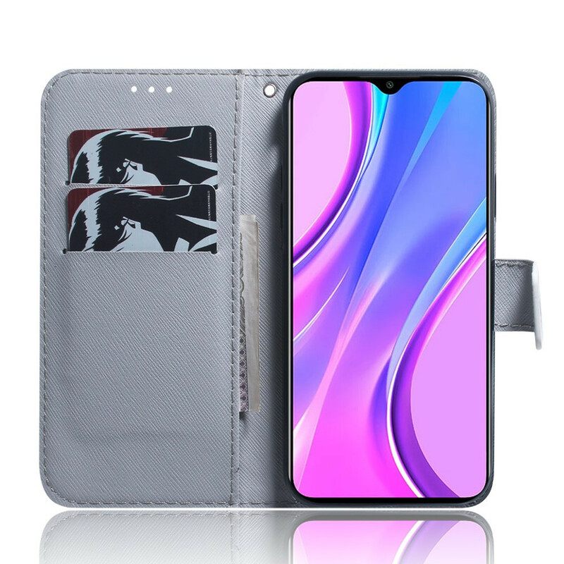 Nahkakotelo Xiaomi Redmi 9 Kukkivan Puun Oksa