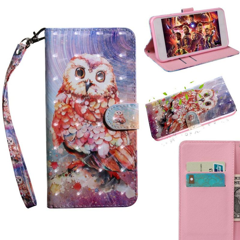 Nahkakotelo Xiaomi Redmi 9 Owl The Painter