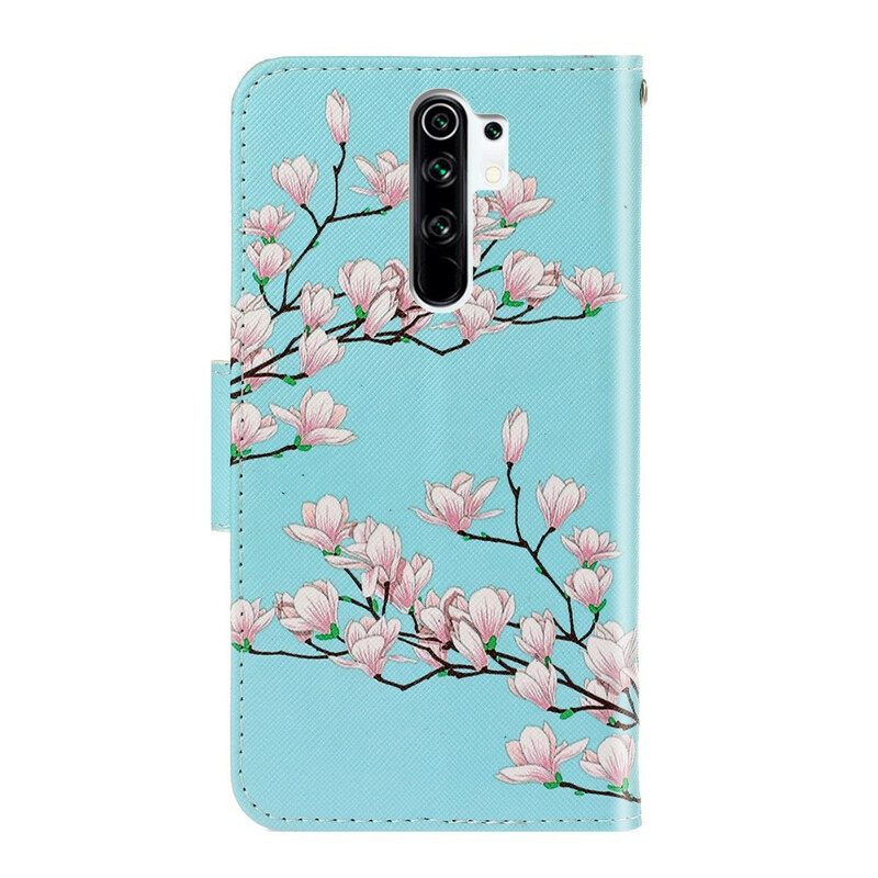 Nahkakotelo Xiaomi Redmi 9 Suojaketju Kuori Thong Tree