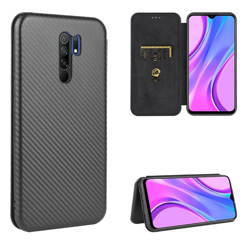 Puhelinkuoret Xiaomi Redmi 9 Kotelot Flip Värillinen Hiilisilikoni