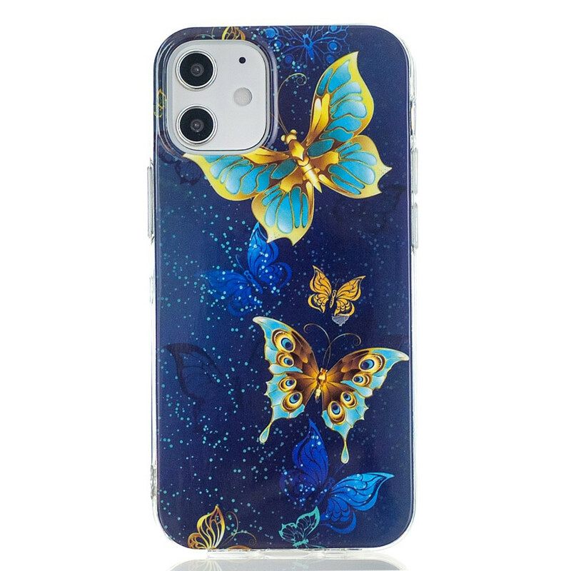 Case iPhone 12 Mini Fluorescent Butterfly Sarja