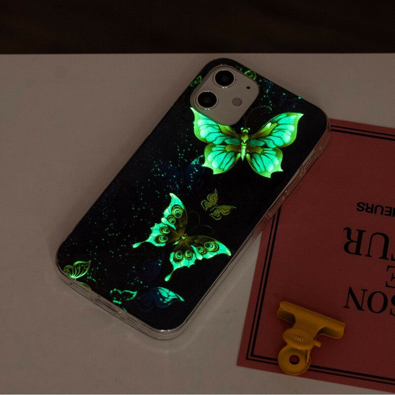 Case iPhone 12 Mini Fluorescent Butterfly Sarja