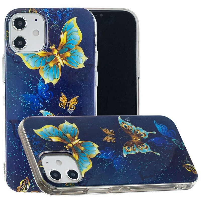 Case iPhone 12 Mini Fluorescent Butterfly Sarja