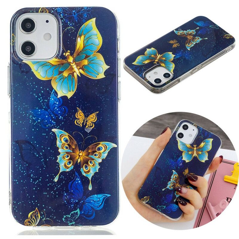 Case iPhone 12 Mini Fluorescent Butterfly Sarja