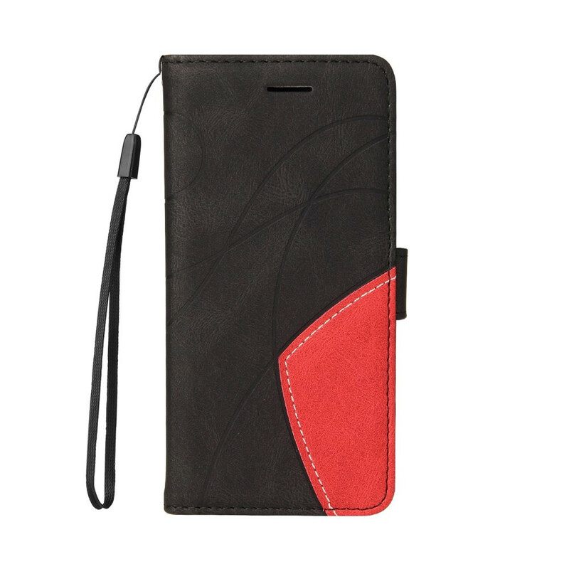 Kotelot iPhone 12 Mini Faux Leather Bicolor Design