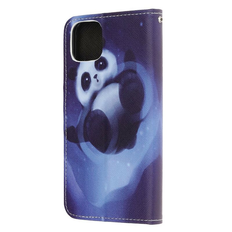 Kotelot iPhone 12 Mini Suojaketju Kuori Panda Space Lanyard