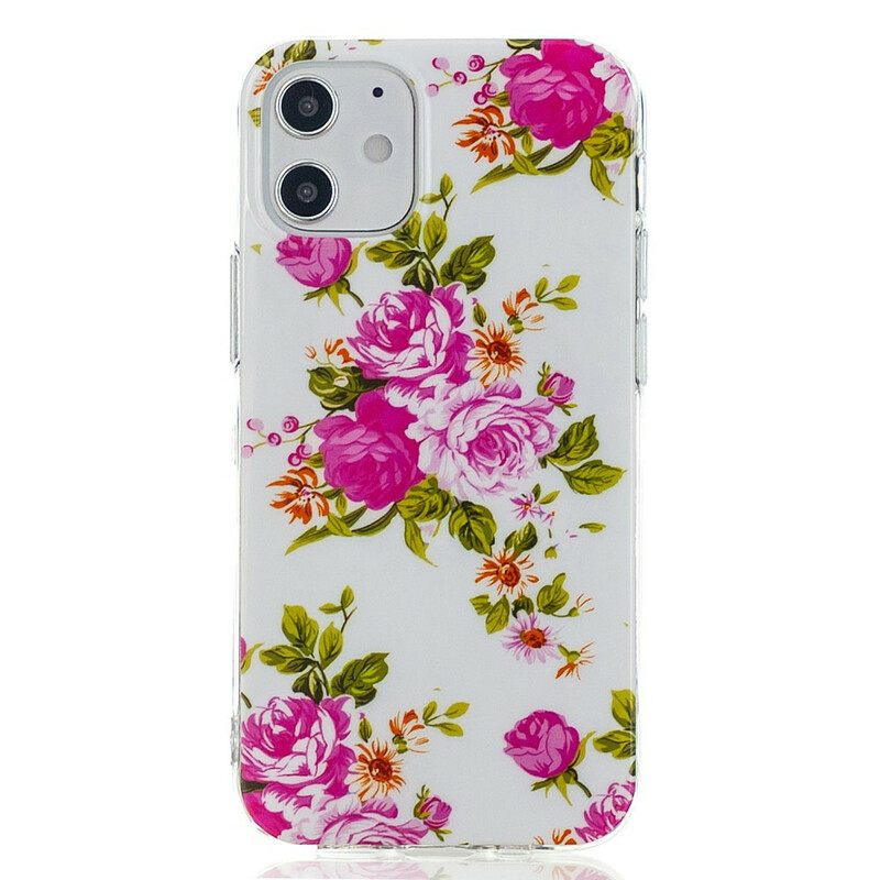 Kuori iPhone 12 Mini Fluorescent Liberty Flowers