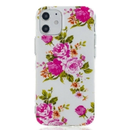 Kuori iPhone 12 Mini Fluorescent Liberty Flowers