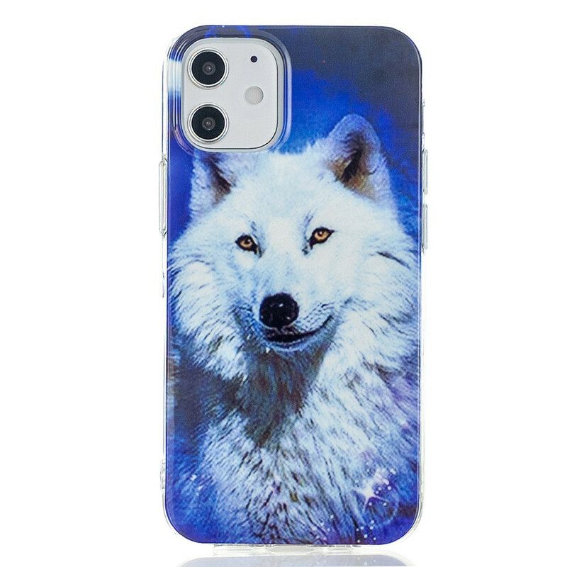 Kuori iPhone 12 Mini Fluorescent Wolf Sarja