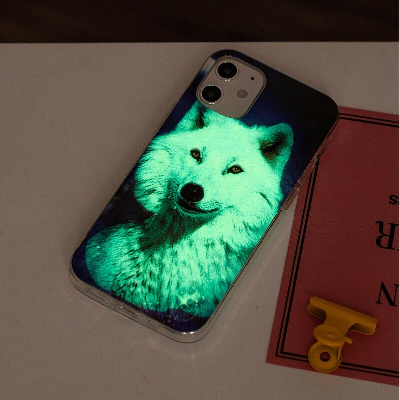 Kuori iPhone 12 Mini Fluorescent Wolf Sarja