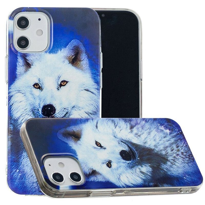 Kuori iPhone 12 Mini Fluorescent Wolf Sarja