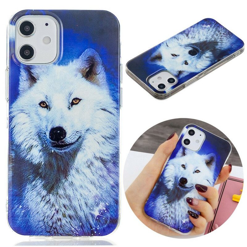 Kuori iPhone 12 Mini Fluorescent Wolf Sarja