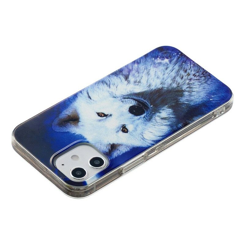 Kuori iPhone 12 Mini Fluorescent Wolf Sarja