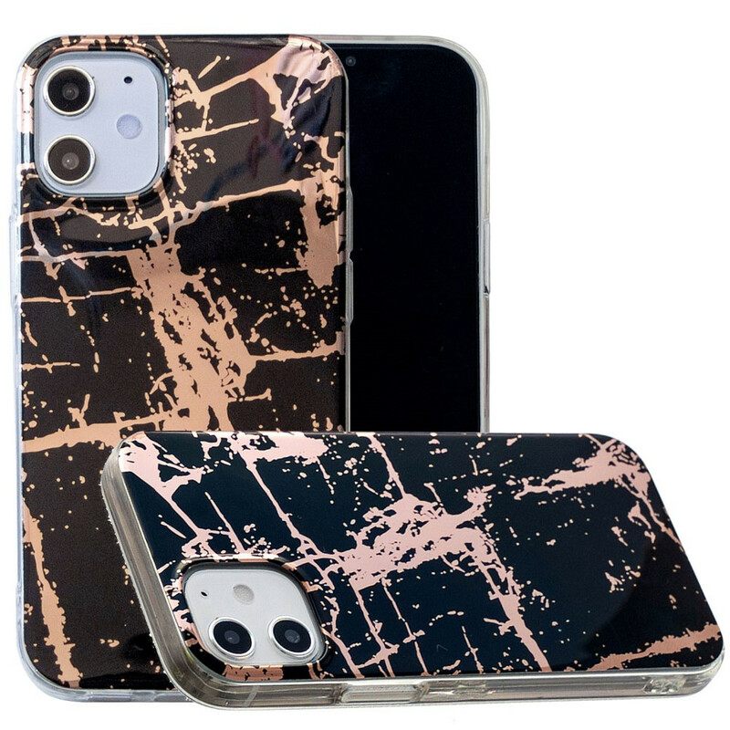 Kuori iPhone 12 Mini Marble Colored Geometry 2