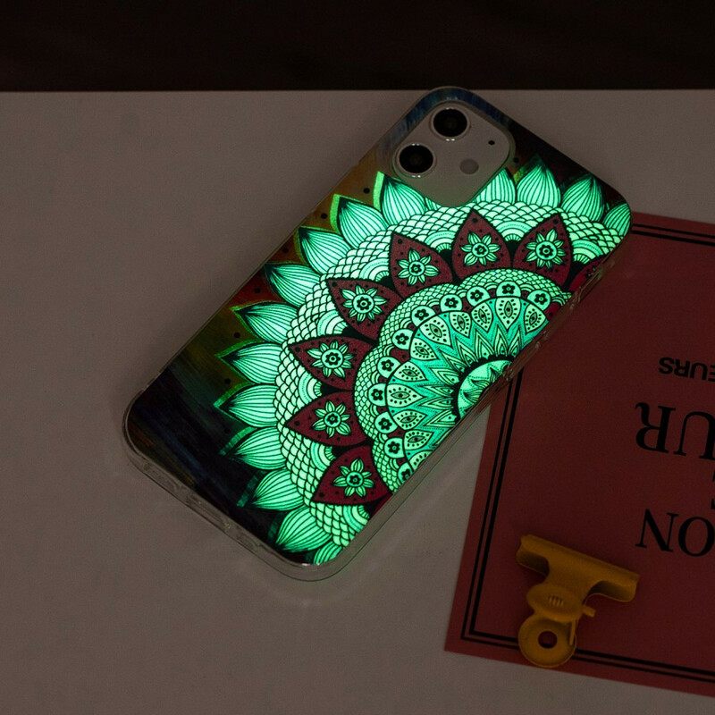 Kuori iPhone 12 Mini Värikäs Fluoresoiva Mandala