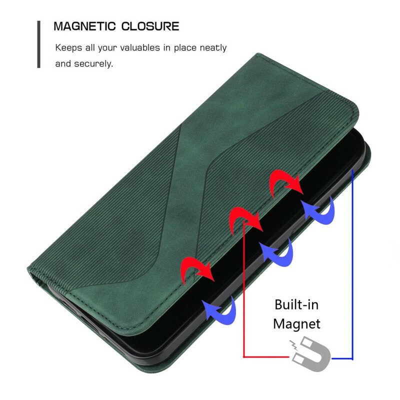 Puhelinkuoret iPhone 12 Mini Kotelot Flip Style Leather S-design