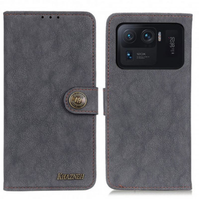 Kotelot Xiaomi Mi 11 Ultra Faux Leather Split Retro Khazneh