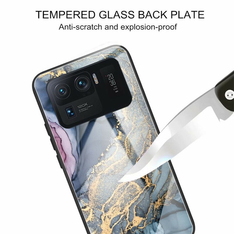 Kuori Xiaomi Mi 11 Ultra Watercolour Marble Tempered Glass