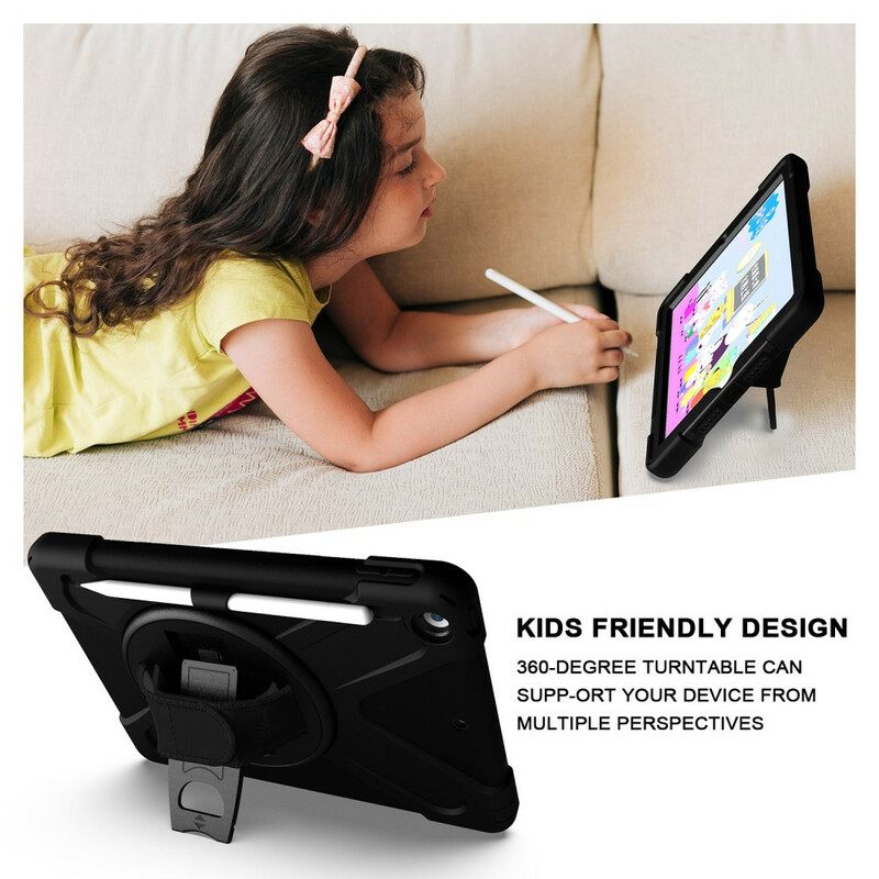 Kuori iPad 10.2" (2020) (2019) / Air 10.5" / Pro 10.5" Kids Hands-free-pidike Ja Hihna