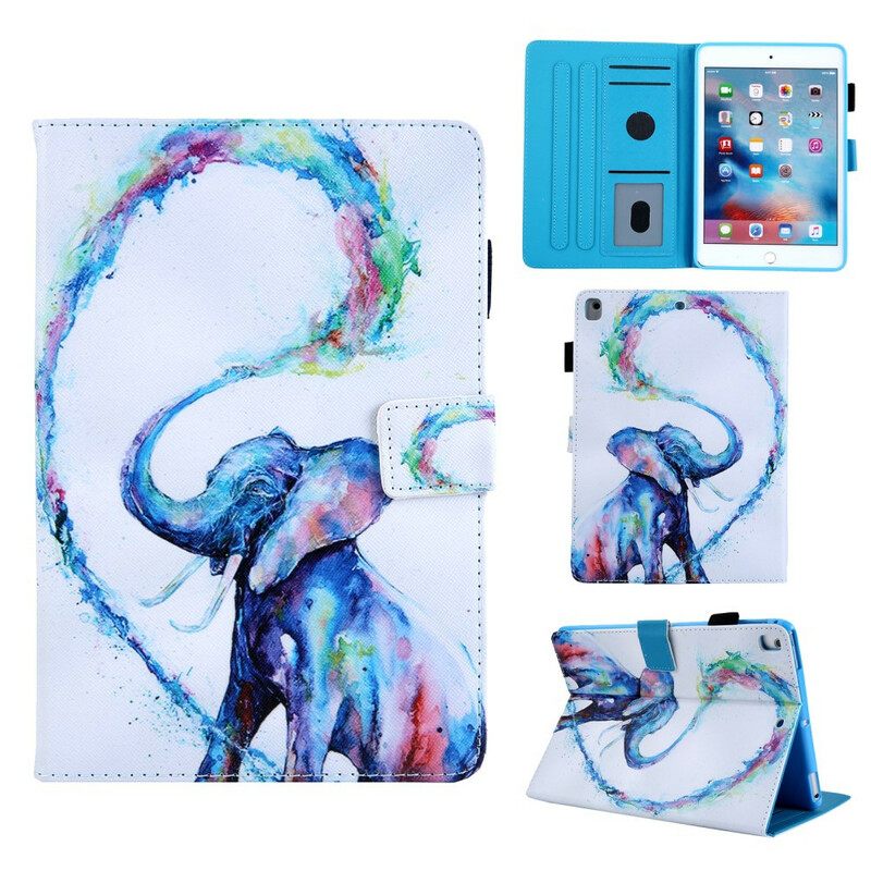 Nahkakotelo iPad 10.2" (2020) (2019) / Air 10.5" / Pro 10.5" Elephant Art