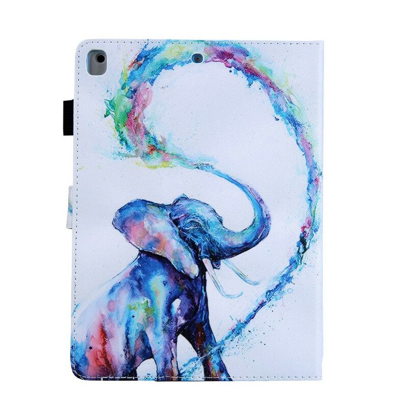 Nahkakotelo iPad 10.2" (2020) (2019) / Air 10.5" / Pro 10.5" Elephant Art