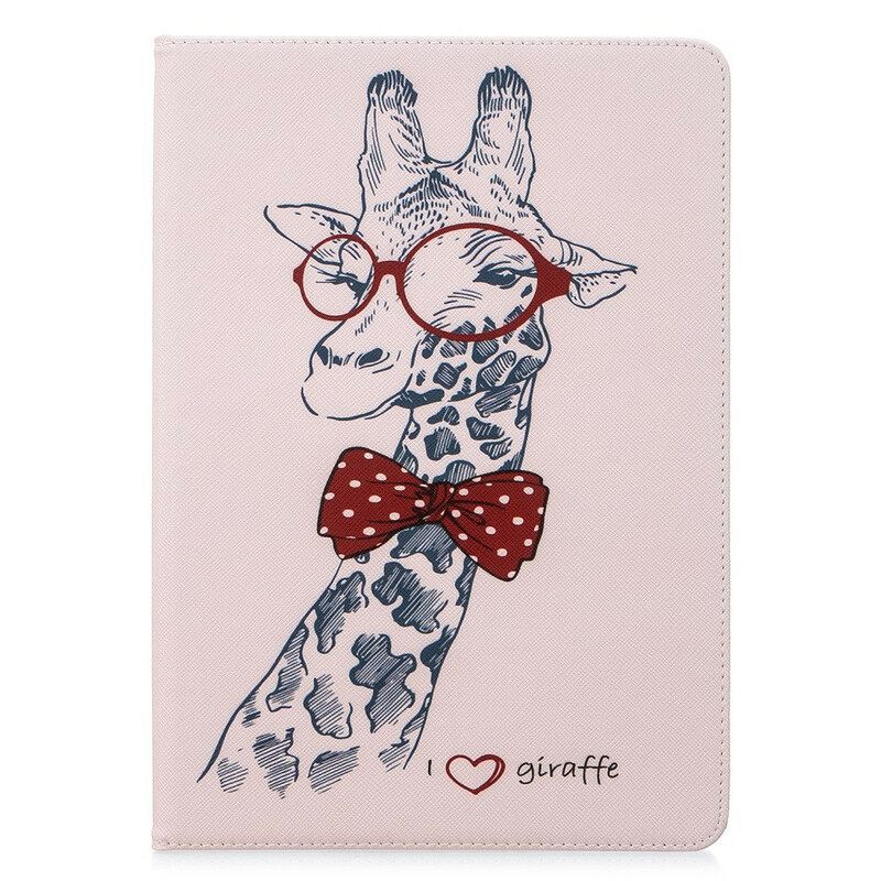 Nahkakuori iPad 10.2" (2020) (2019) / Air 10.5" / Pro 10.5" Brainy Giraffe