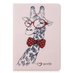 Nahkakuori iPad 10.2" (2020) (2019) / Air 10.5" / Pro 10.5" Brainy Giraffe