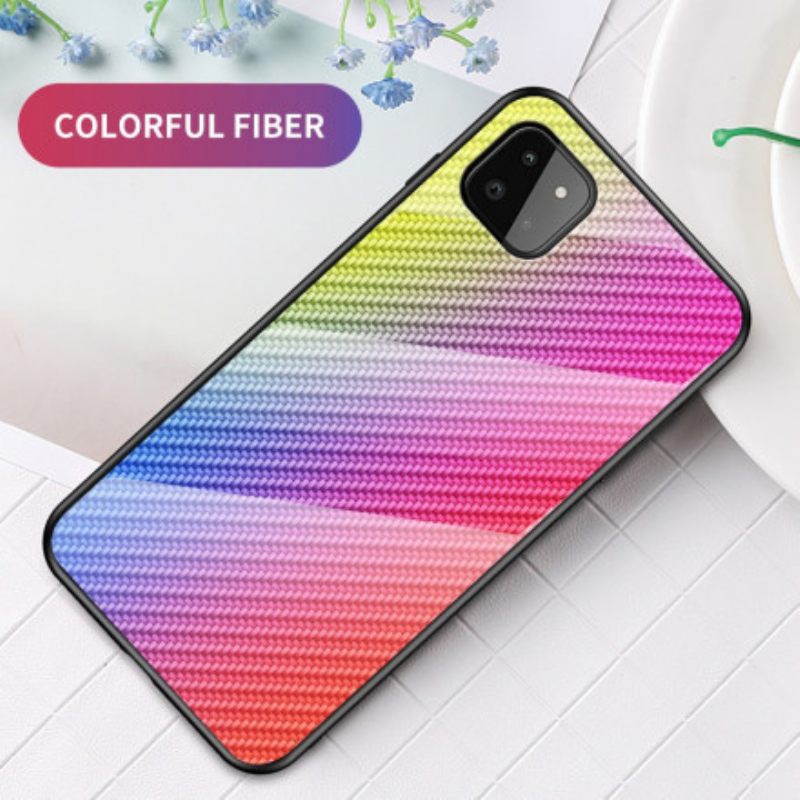 Case Samsung Galaxy A22 5G Carbon Fiber Karkaistu Lasi