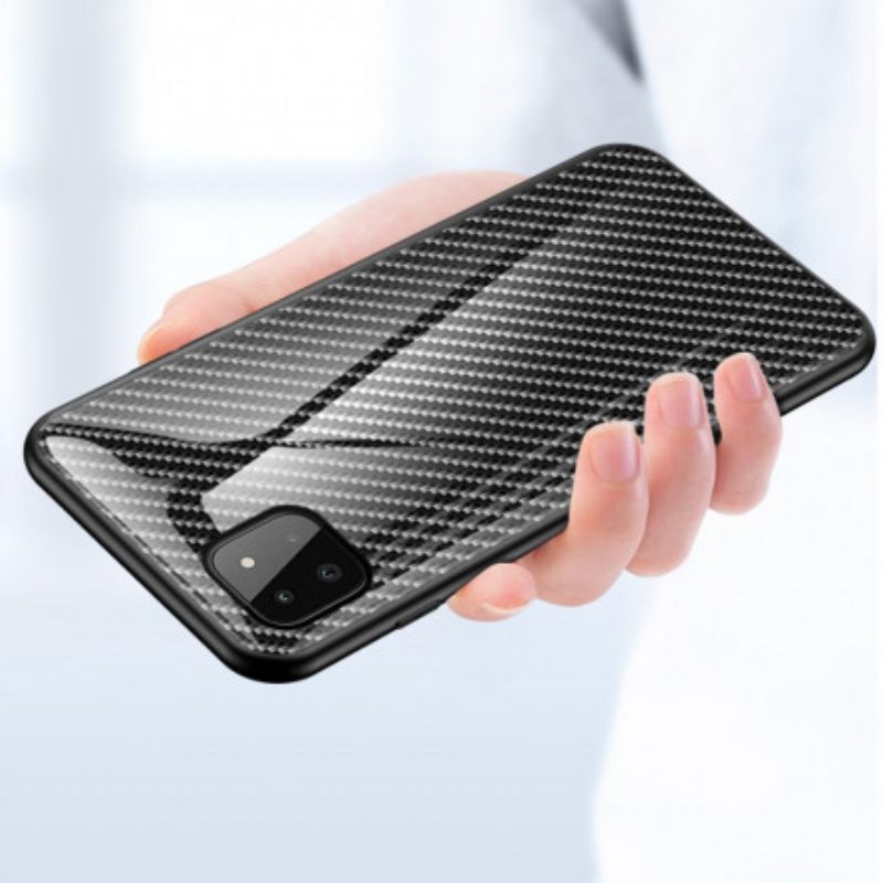 Case Samsung Galaxy A22 5G Carbon Fiber Karkaistu Lasi