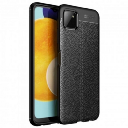 Case Samsung Galaxy A22 5G Double Line Litchi Leather Effect