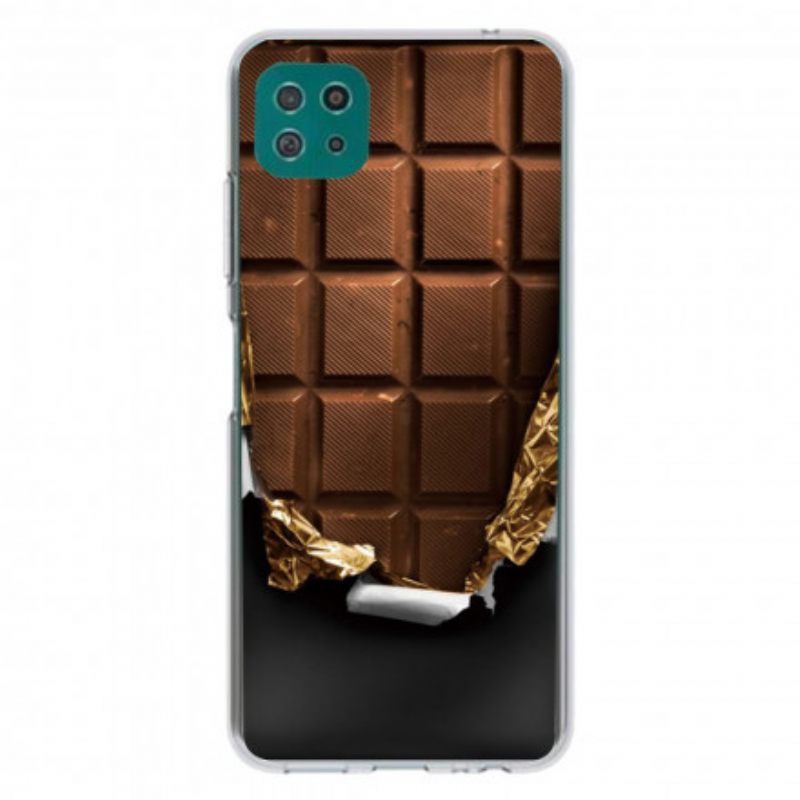 Case Samsung Galaxy A22 5G Joustava Suklaa