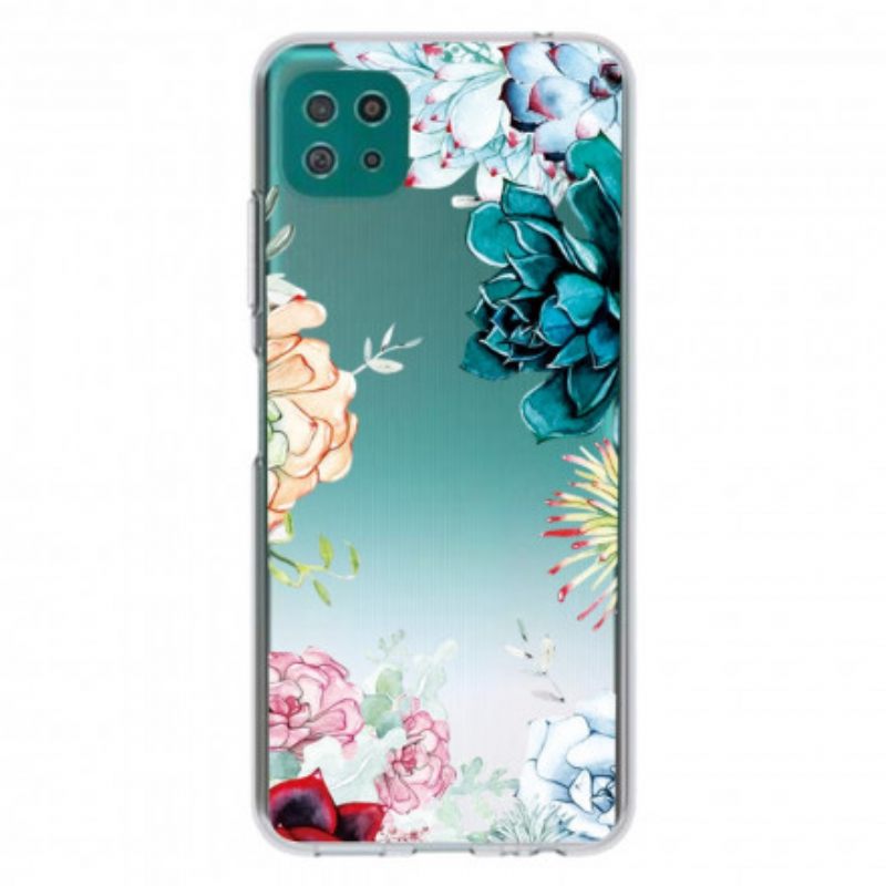 Case Samsung Galaxy A22 5G Saumattomat Akvarellikukat