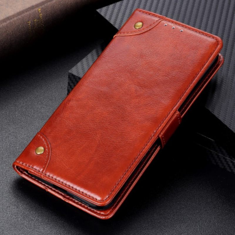 Flip Case Samsung Galaxy A22 5G Antique Nappan Leather Effect