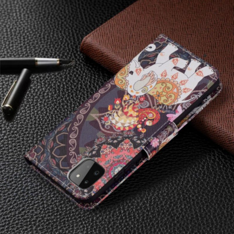 Flip Case Samsung Galaxy A22 5G Intian Norsu