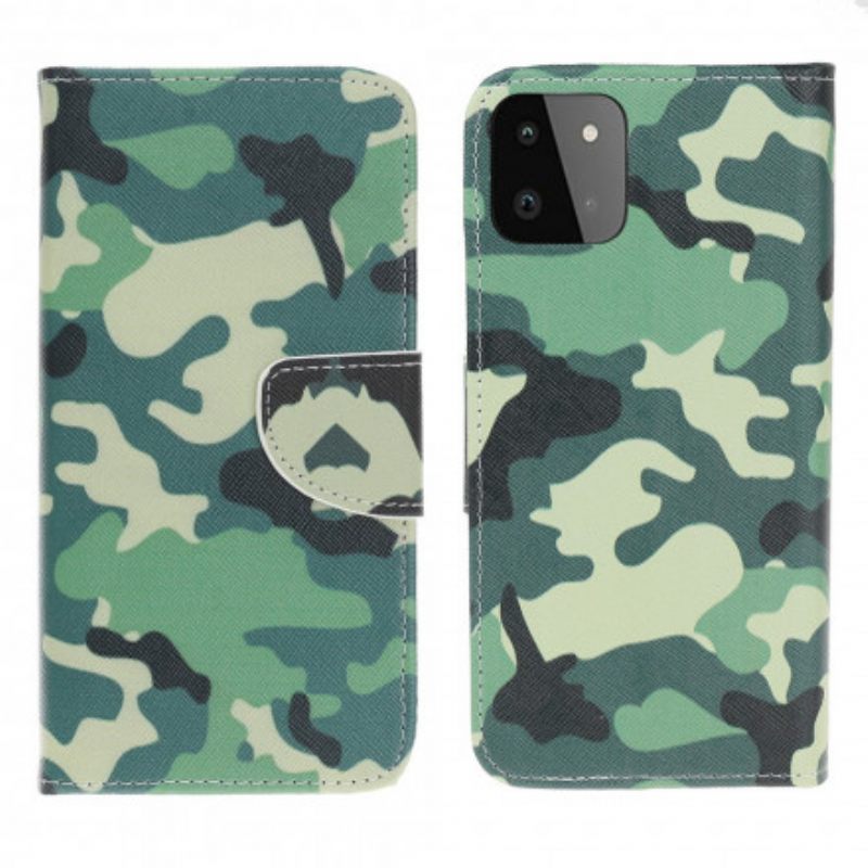 Flip Case Samsung Galaxy A22 5G Military Camouflage