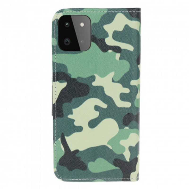 Flip Case Samsung Galaxy A22 5G Military Camouflage