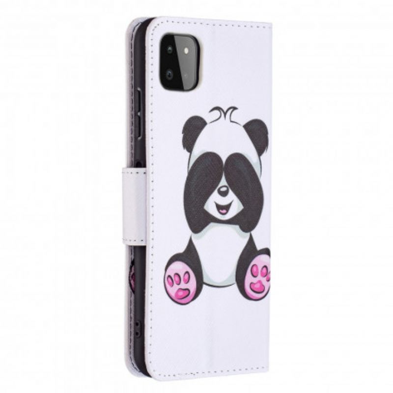 Flip Case Samsung Galaxy A22 5G Panda Hauskaa