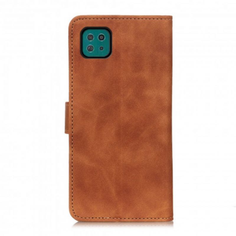 Flip Case Samsung Galaxy A22 5G Vintage Matte Leather Effect Khazneh