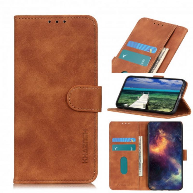 Flip Case Samsung Galaxy A22 5G Vintage Matte Leather Effect Khazneh