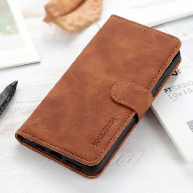 Flip Case Samsung Galaxy A22 5G Vintage Matte Leather Effect Khazneh