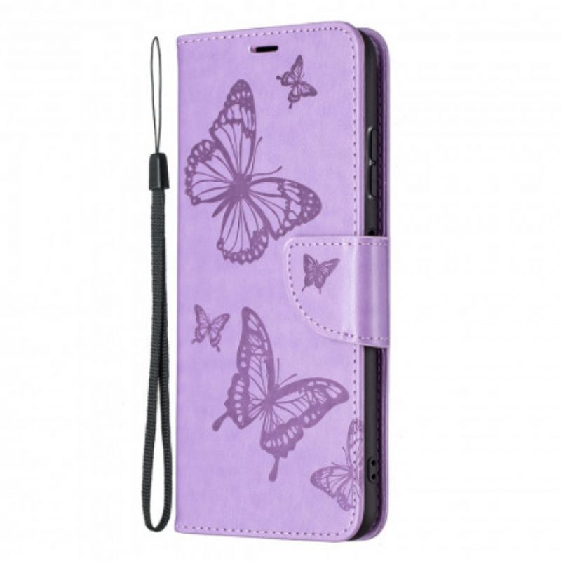 Kotelot Samsung Galaxy A22 5G Butterflies In Flight With Lanyard