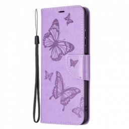 Kotelot Samsung Galaxy A22 5G Butterflies In Flight With Lanyard