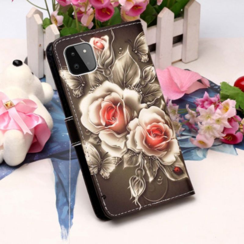 Kotelot Samsung Galaxy A22 5G Golden Roses