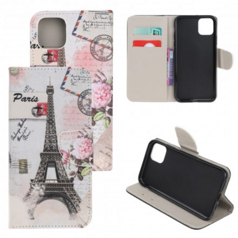 Kotelot Samsung Galaxy A22 5G Retro Eiffel-torni