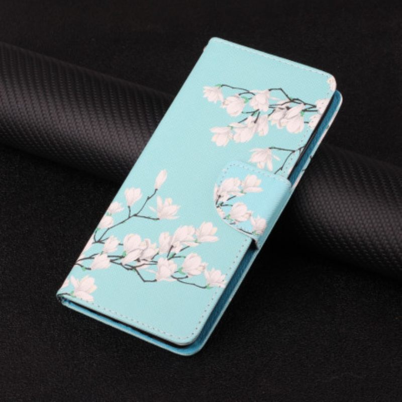 Kotelot Samsung Galaxy A22 5G Suojaketju Kuori Strap Flower Tree