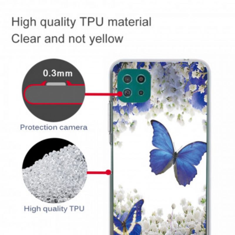 Kuori Samsung Galaxy A22 5G Butterflies Design